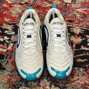VGUC Nike WMNS Air Max 720 Spirit Teal White Purple Charlotte Hornets W 11 M 9.5